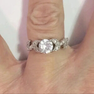 Diamond Rose 925 Sterling Silver Ring NWT